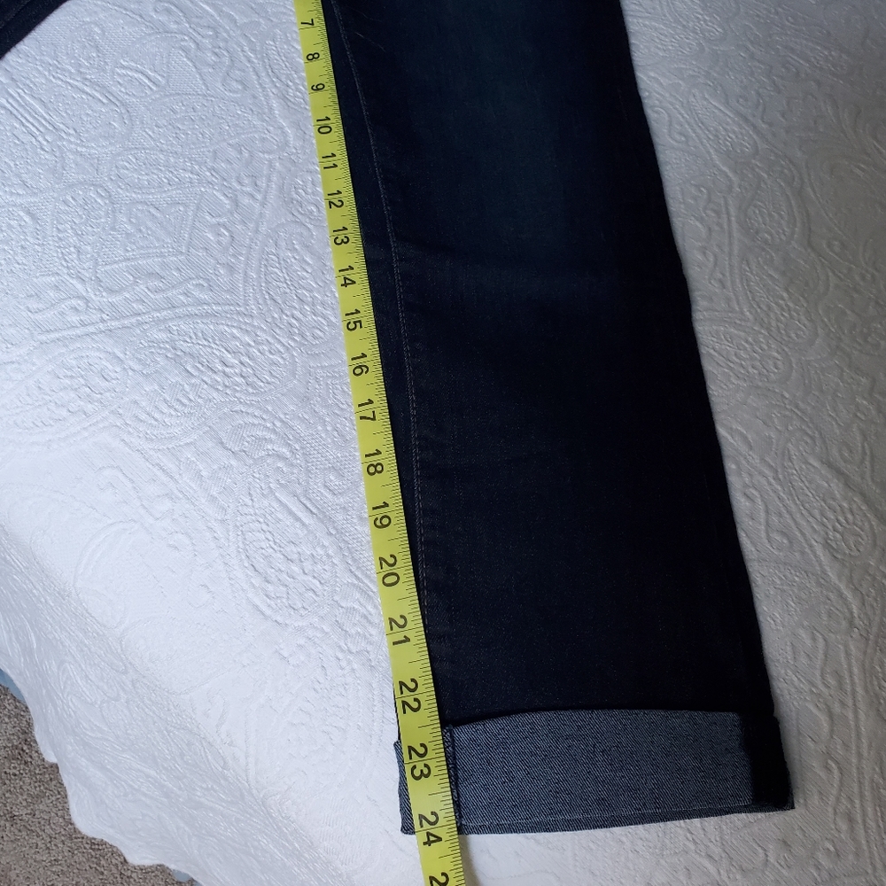 Signature by Levi Strauss Modern Slim Cuff Jeans Dark Wash - Sz 8 - Picture 6 of 12